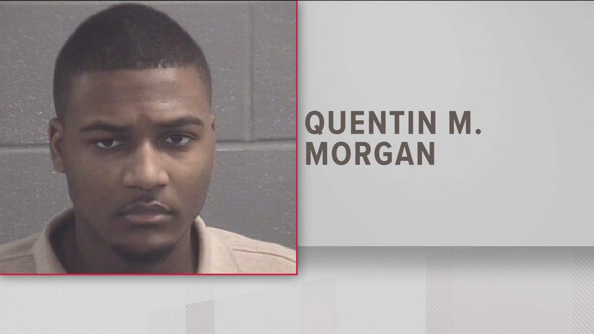 Quentin Morgan, 22, is charged with violation of oath of office, sexual assault and sodomy, the sheriff's office said.
