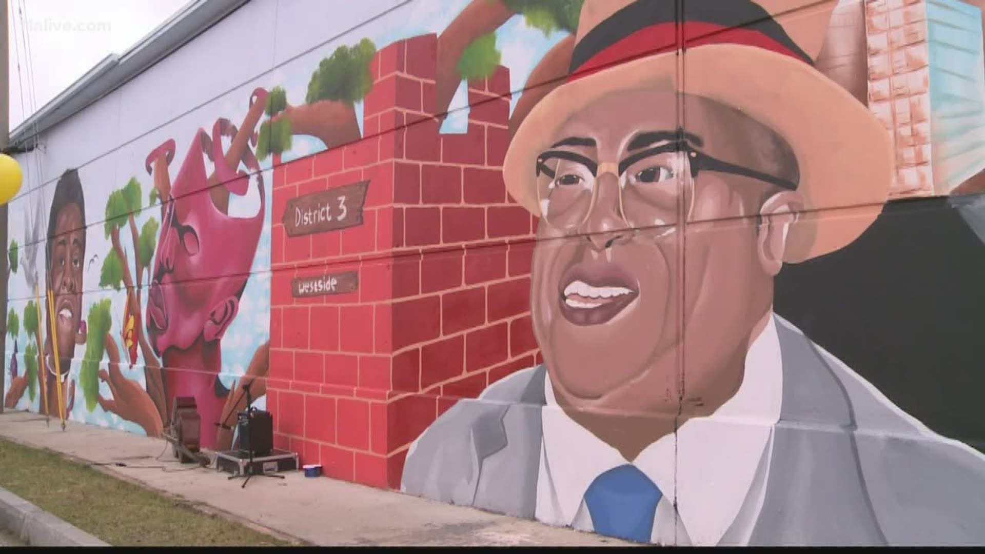 Here's a look at the mural in northwest Atlanta.