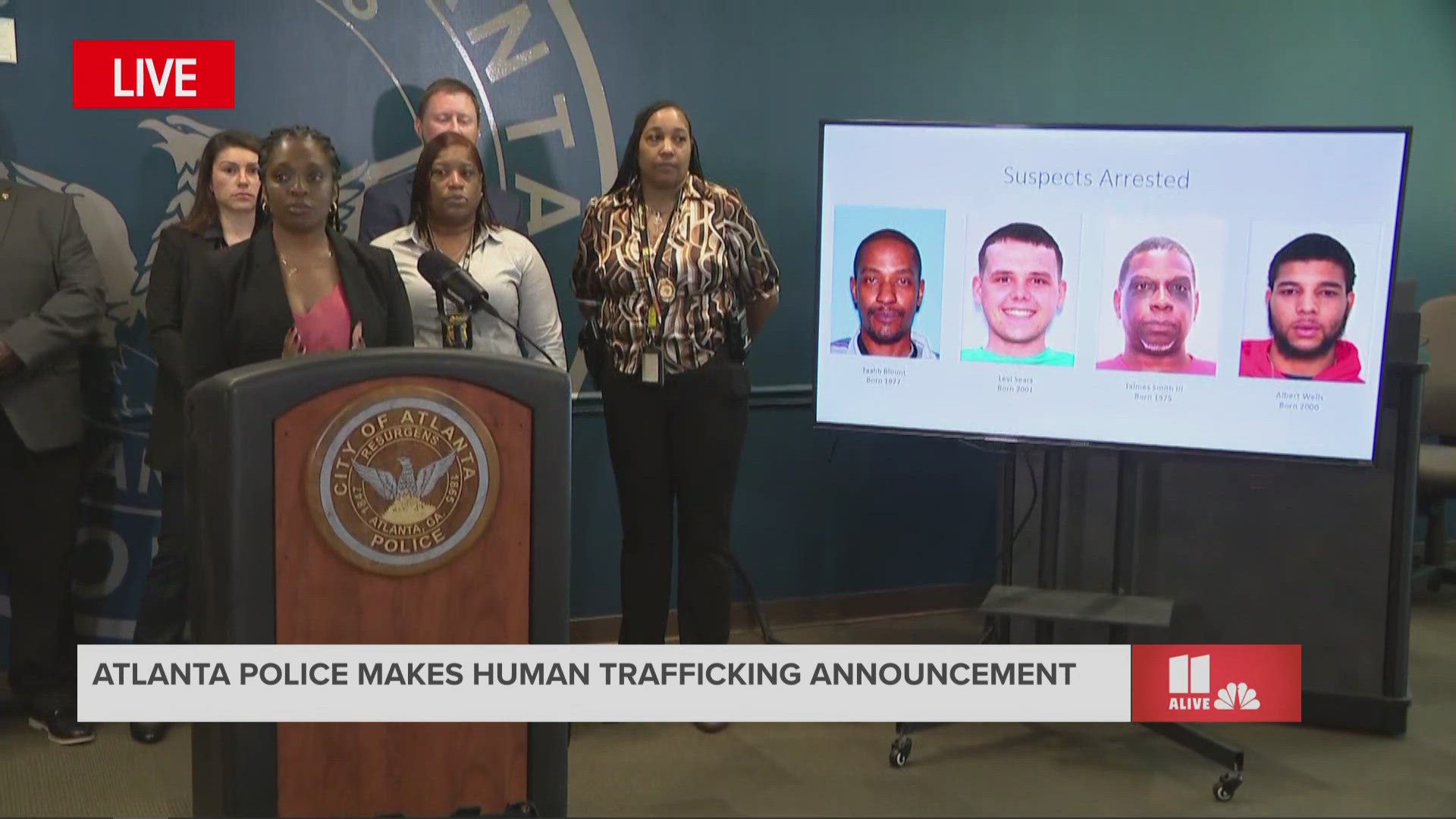 The Atlanta Police Department on Friday announced that they had arrested four men in a trafficking investigation involving four young local victims.