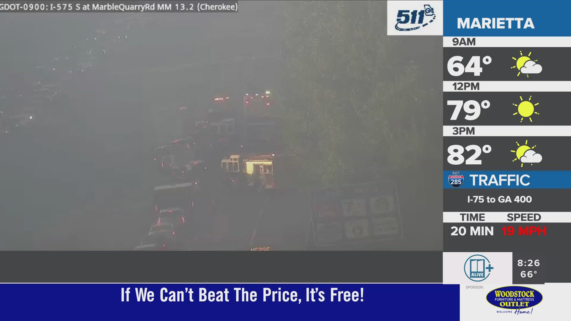 I 575 traffic Cherokee County major wreck | 11alive.com
