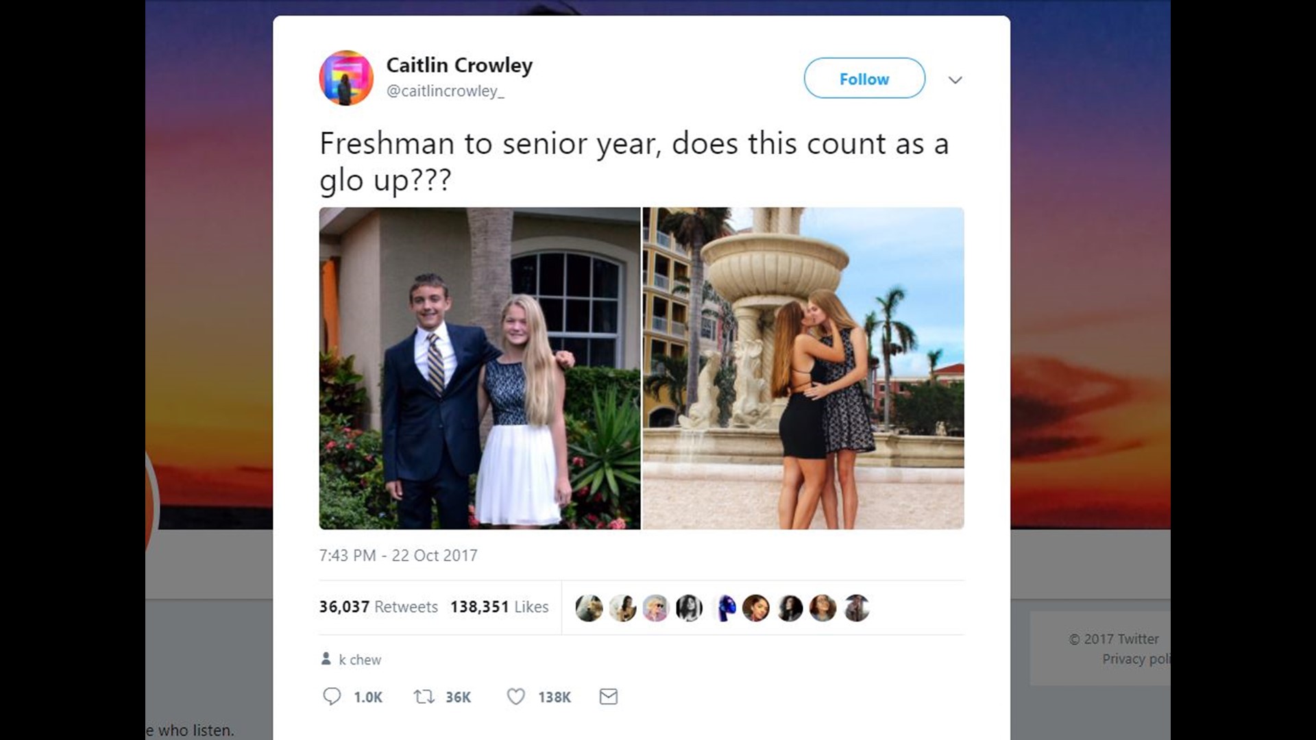 Florida teen goes viral after posting then-and-now picture on Twitter ...