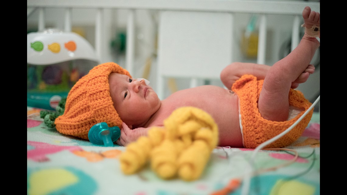 Nurse knits special costumes for NICU babies� first