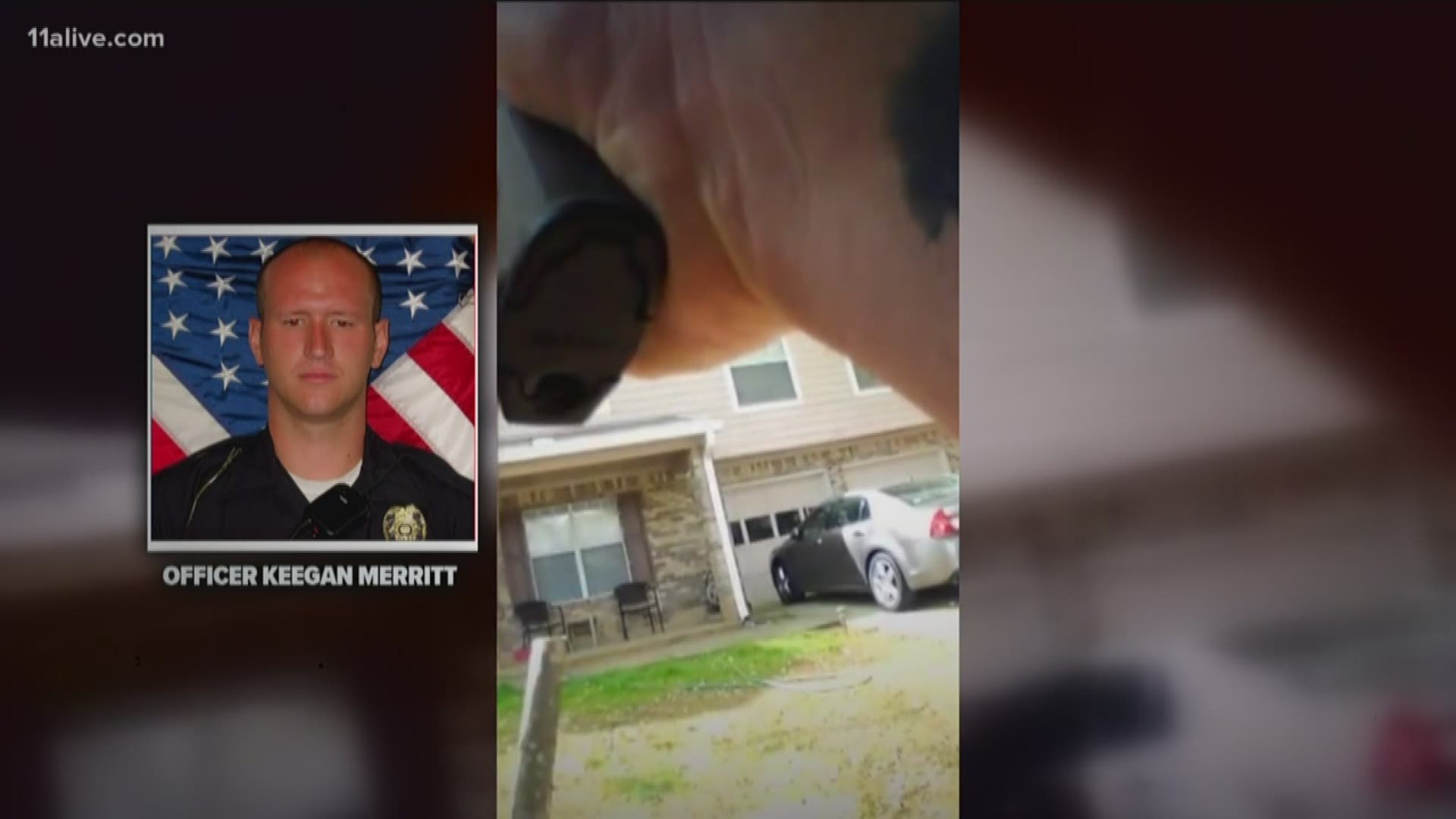 Henry County Police released bodycam video showing the moment officers kicked in the front door and met gunfire while responding to a call at a home on Thursday, along with the rescue of an officer from the home after he was shot.