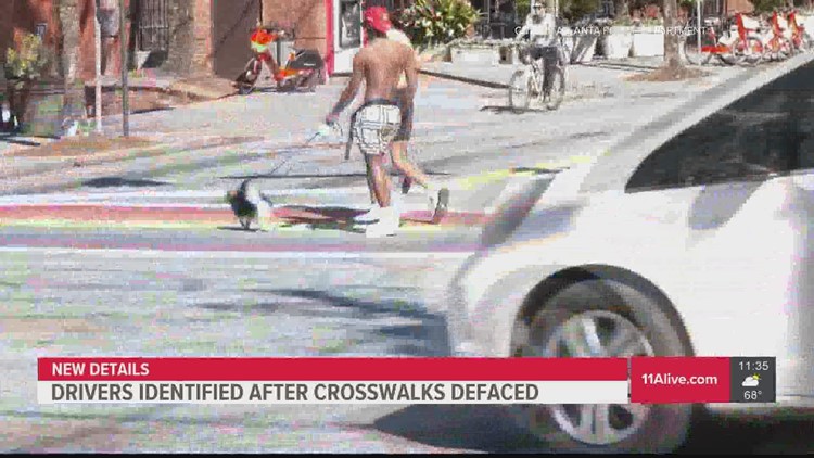APD identifies drivers who damaged rainbow crosswalk