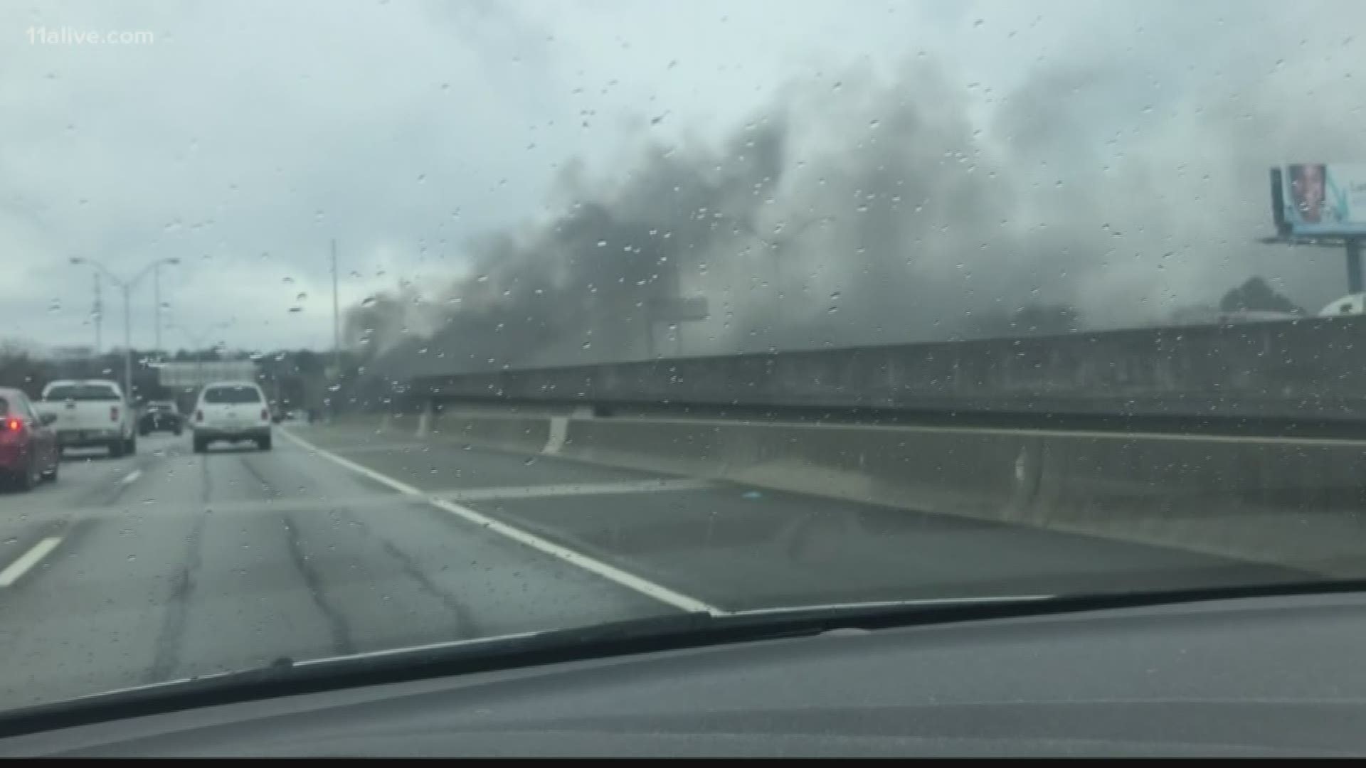 Another fire broke out under Interstate 85 in Atlanta, after a similar incident earlier in the week.