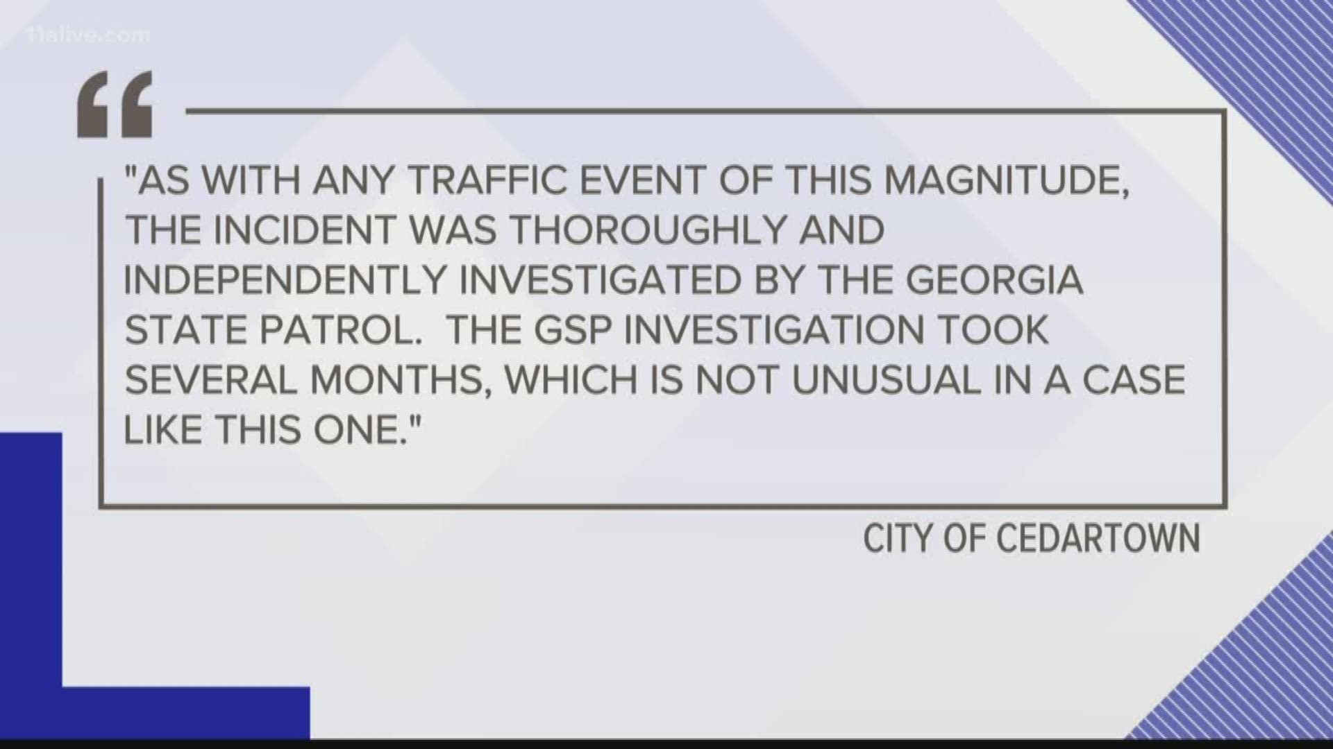 Here's what the City of Cedartown said.