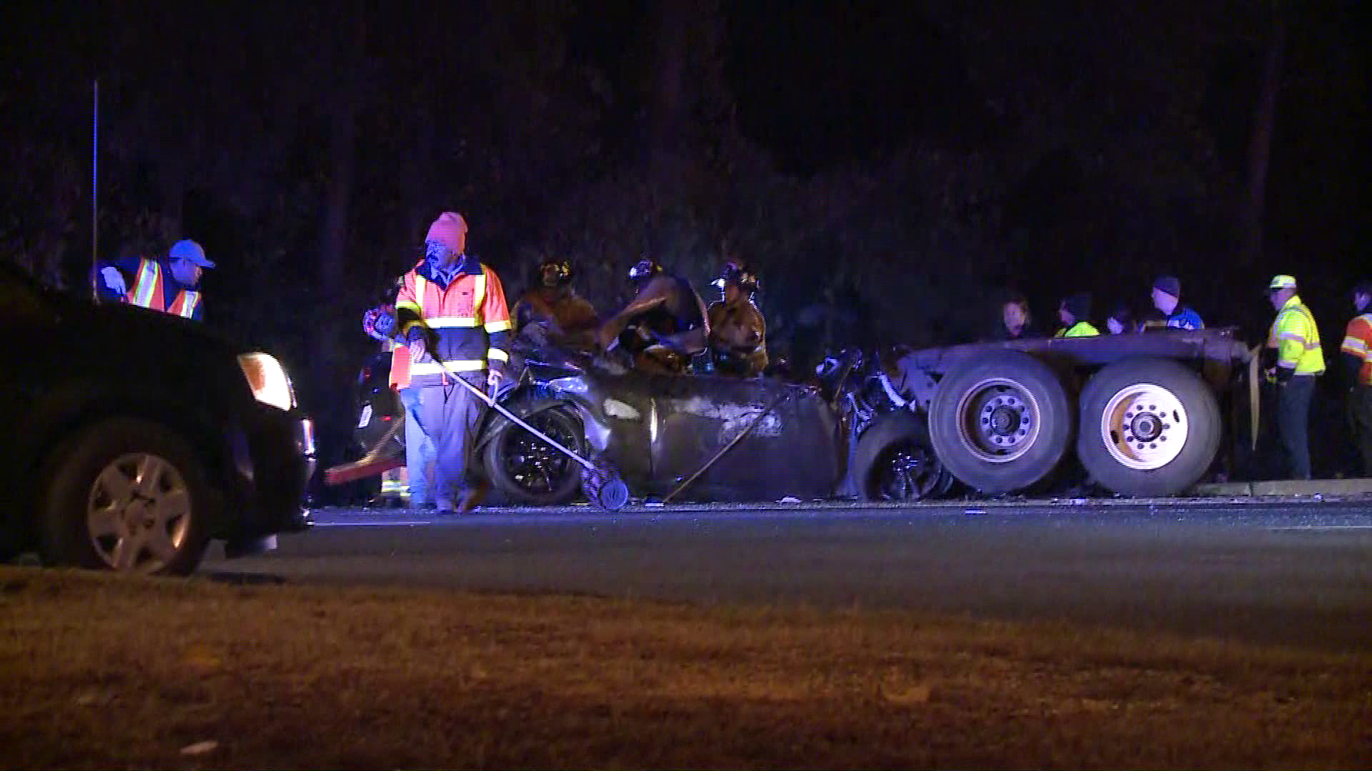 Driver killed after fiery crash with tractor trailer | 11alive.com