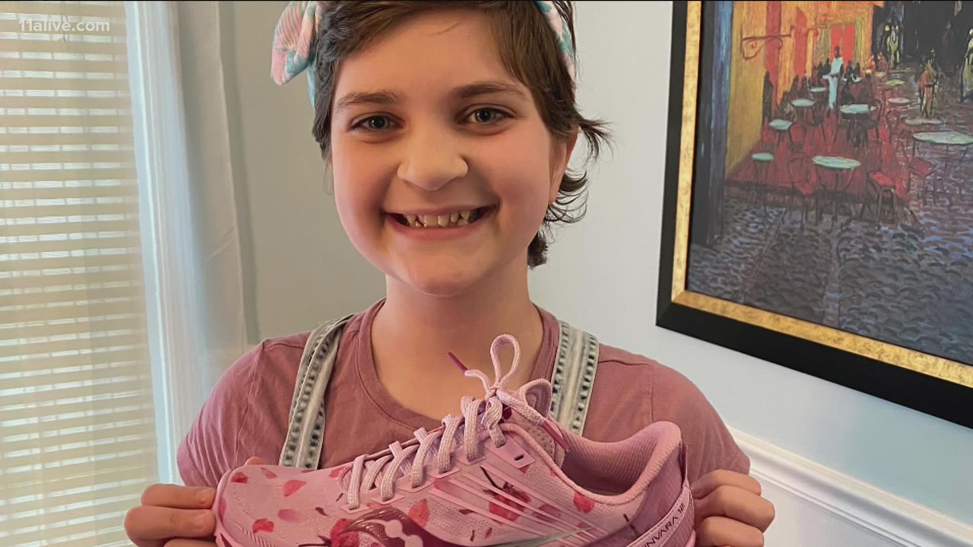 Lexy is one of 5 patients at Children's Healthcare of Atlanta selected to design a shoe representing their journey.