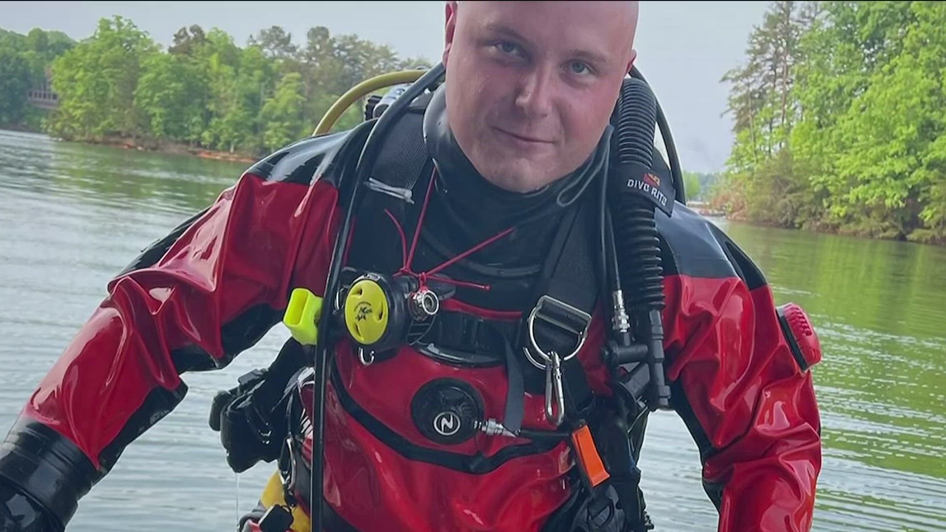 Alex Birkett, a firefighter and certified safety diver, spends much of his time on the lake. He's even found a way to make money off his unique underwater finds.