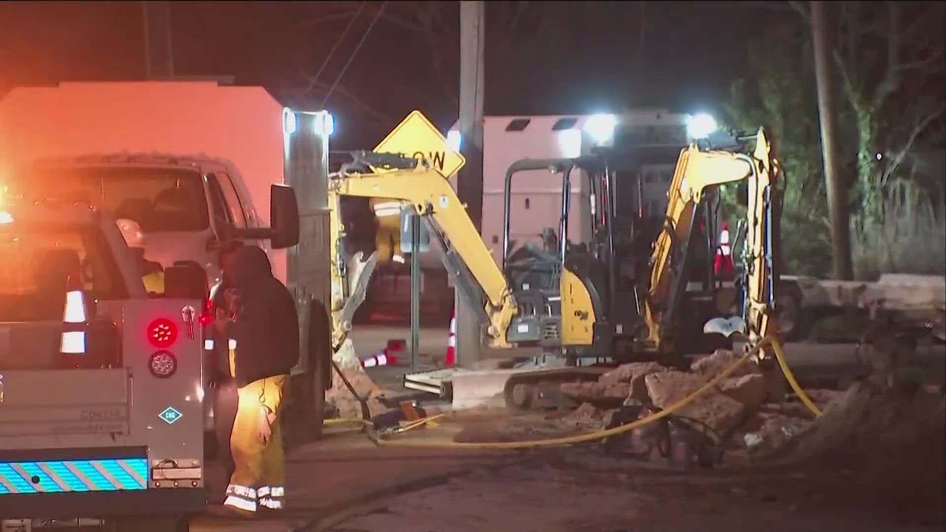 The intersection of Kathryn Avenue and Coventry Road was closed Wednesday night.