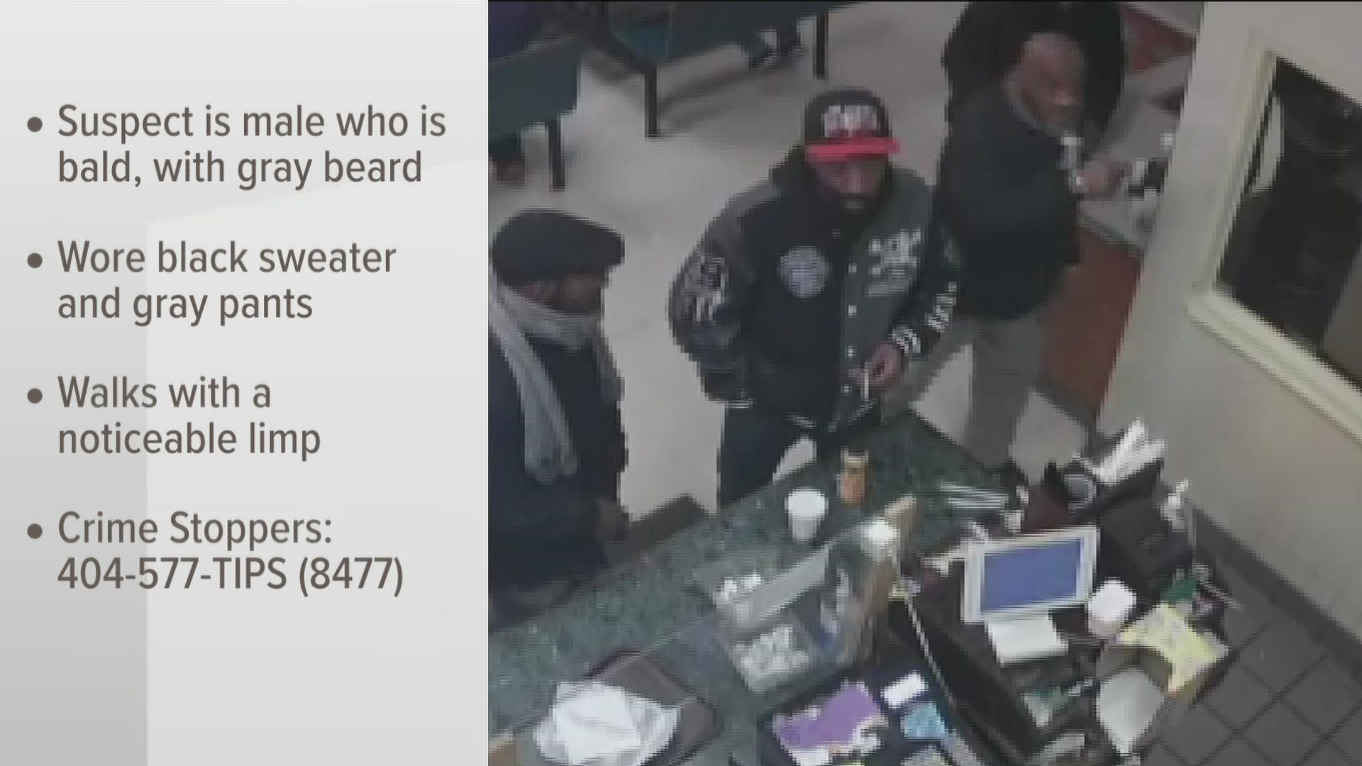 New surveillance video shows the suspect inside the cafeteria. Here's his description.