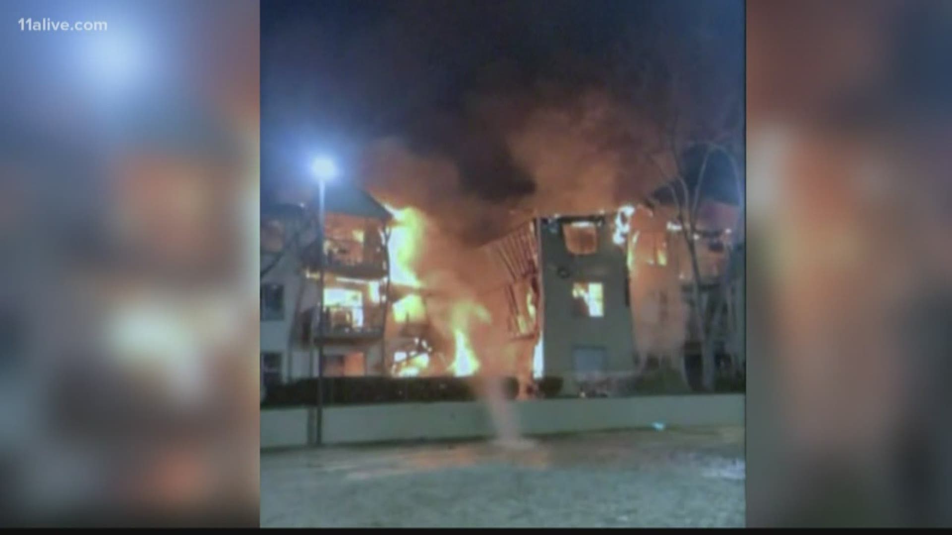 Video shows what's left of the apartment building.