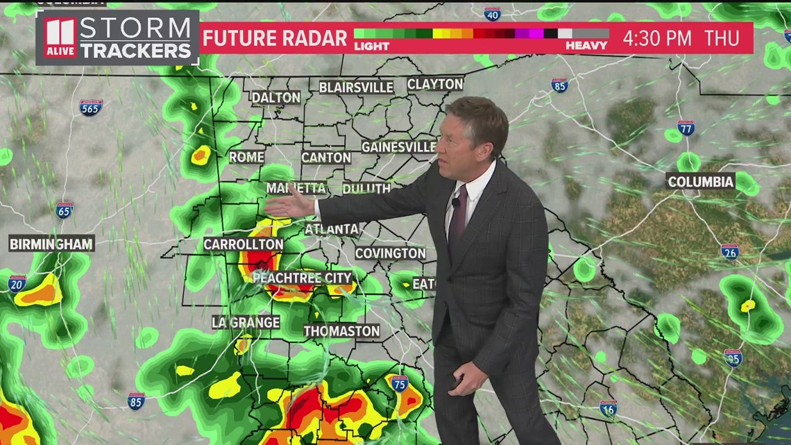 Rain moving into metro Atlanta Thursday | What to expect