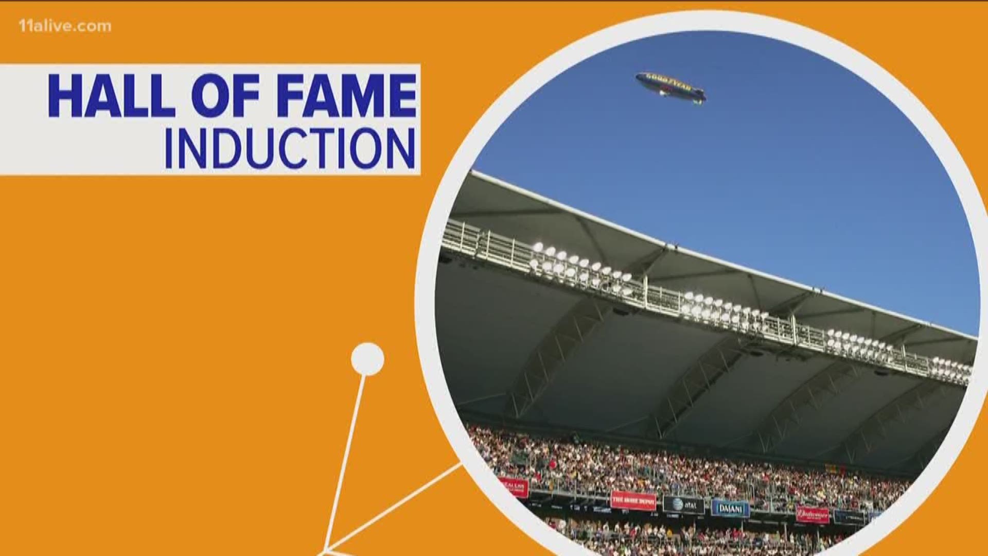 The Good Year Blimp will be inducted into the College Football Hall of Fame.