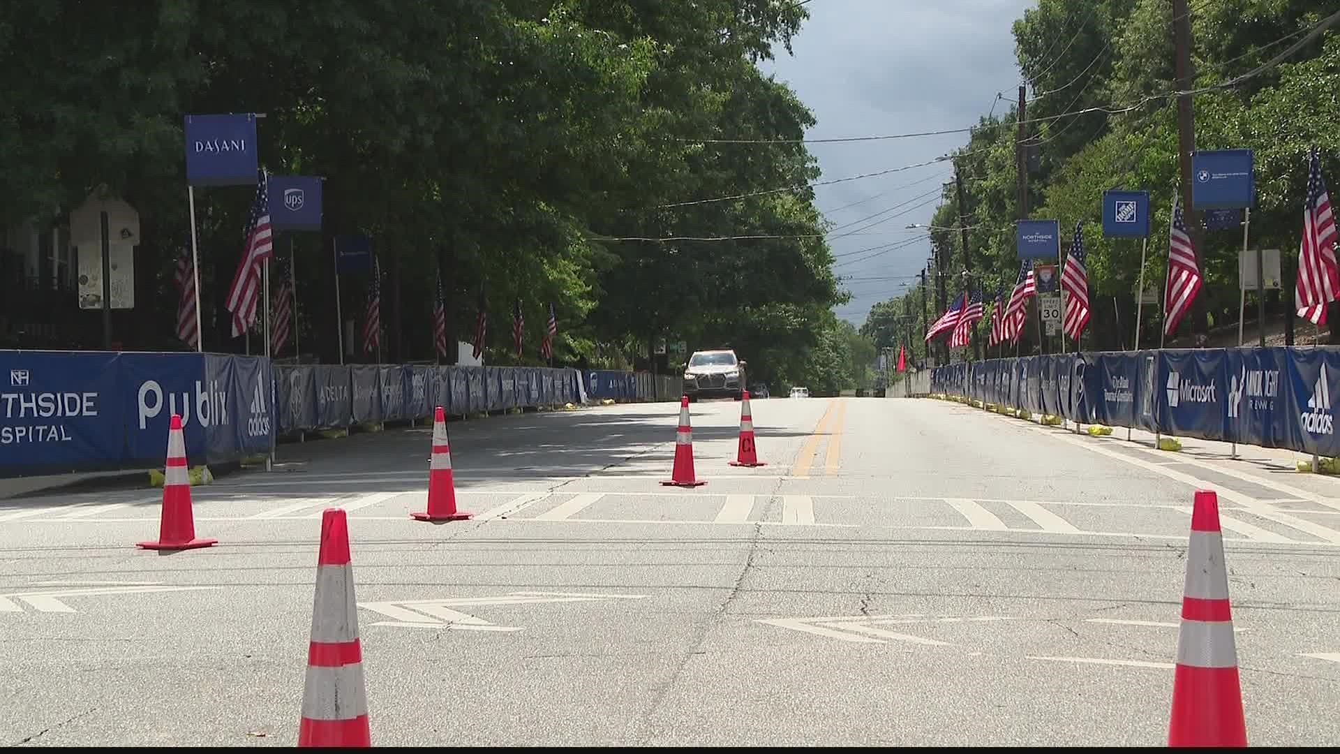 Participants will see flags at the start, every mile marker, and the finish line. They'll also let people know about any changes on social media.