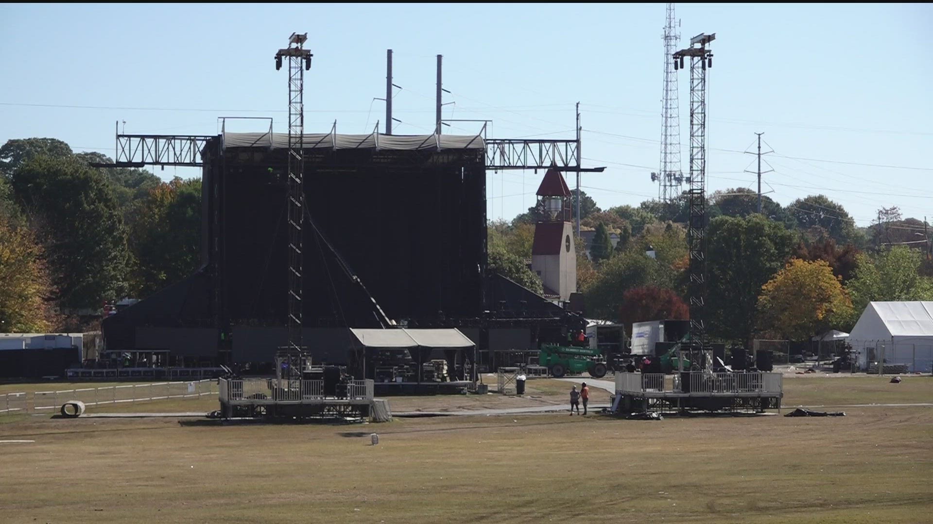 Cleanup continues after One Musicfest. Organizers estimated 45,000 people attended the festival this past weekend.