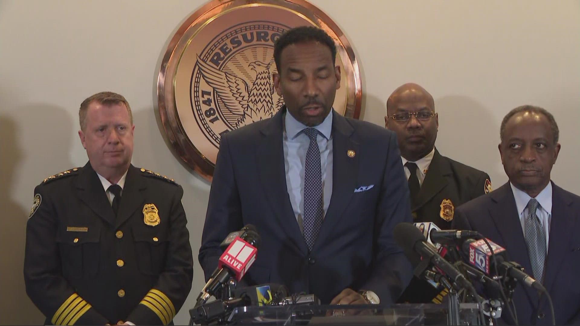 A release from the city said the mayor would join DeKalb CEO Michael Thurmond to announce new measures in their future police training site.