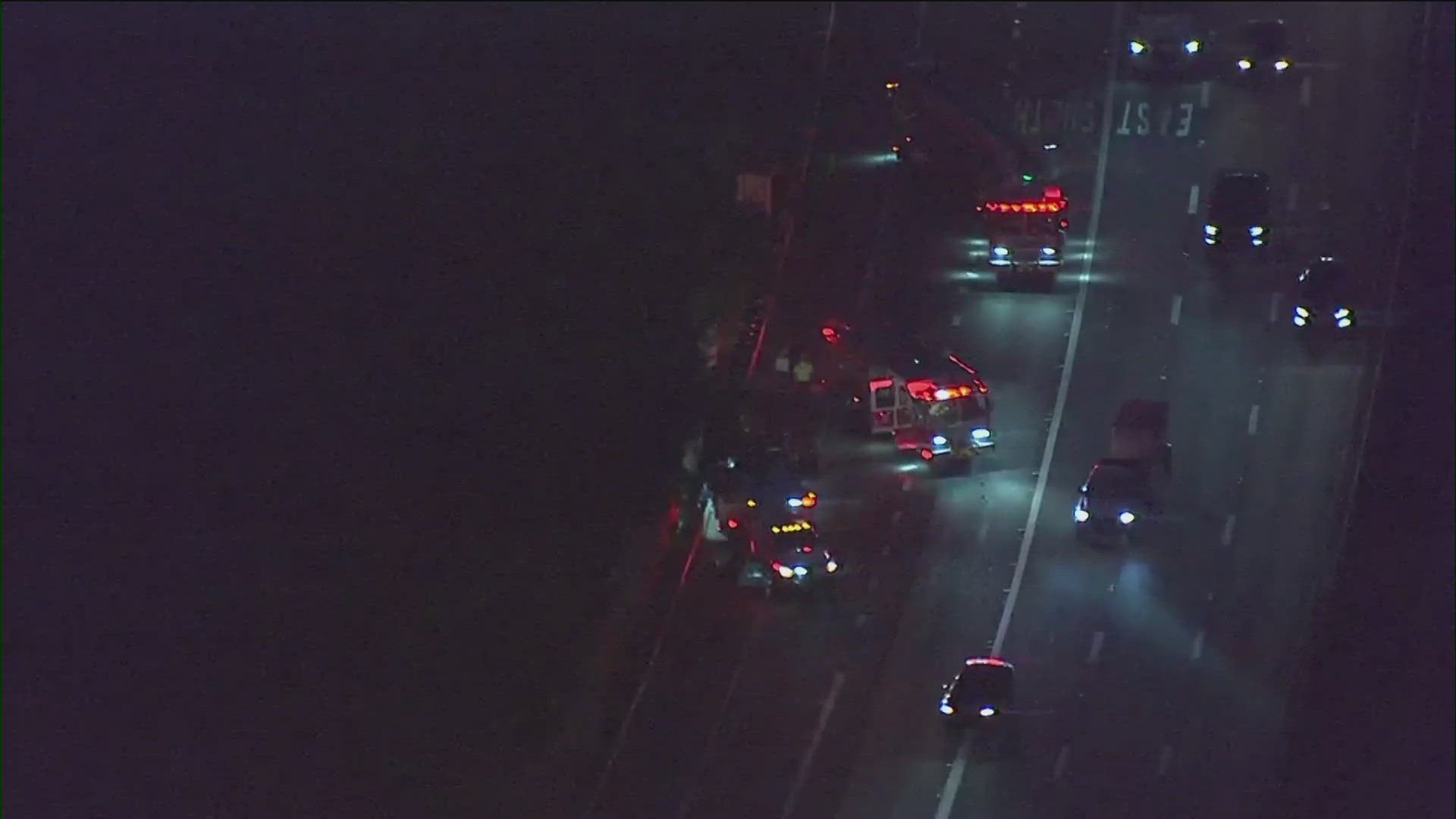 It's in the westbound lanes at I-285 on I-20 in Fulton County.