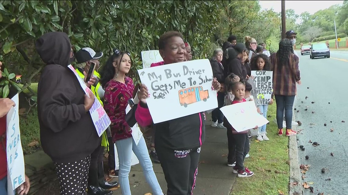 Clayton County school bus drivers appeal to Gov. Kemp for help amidst ...