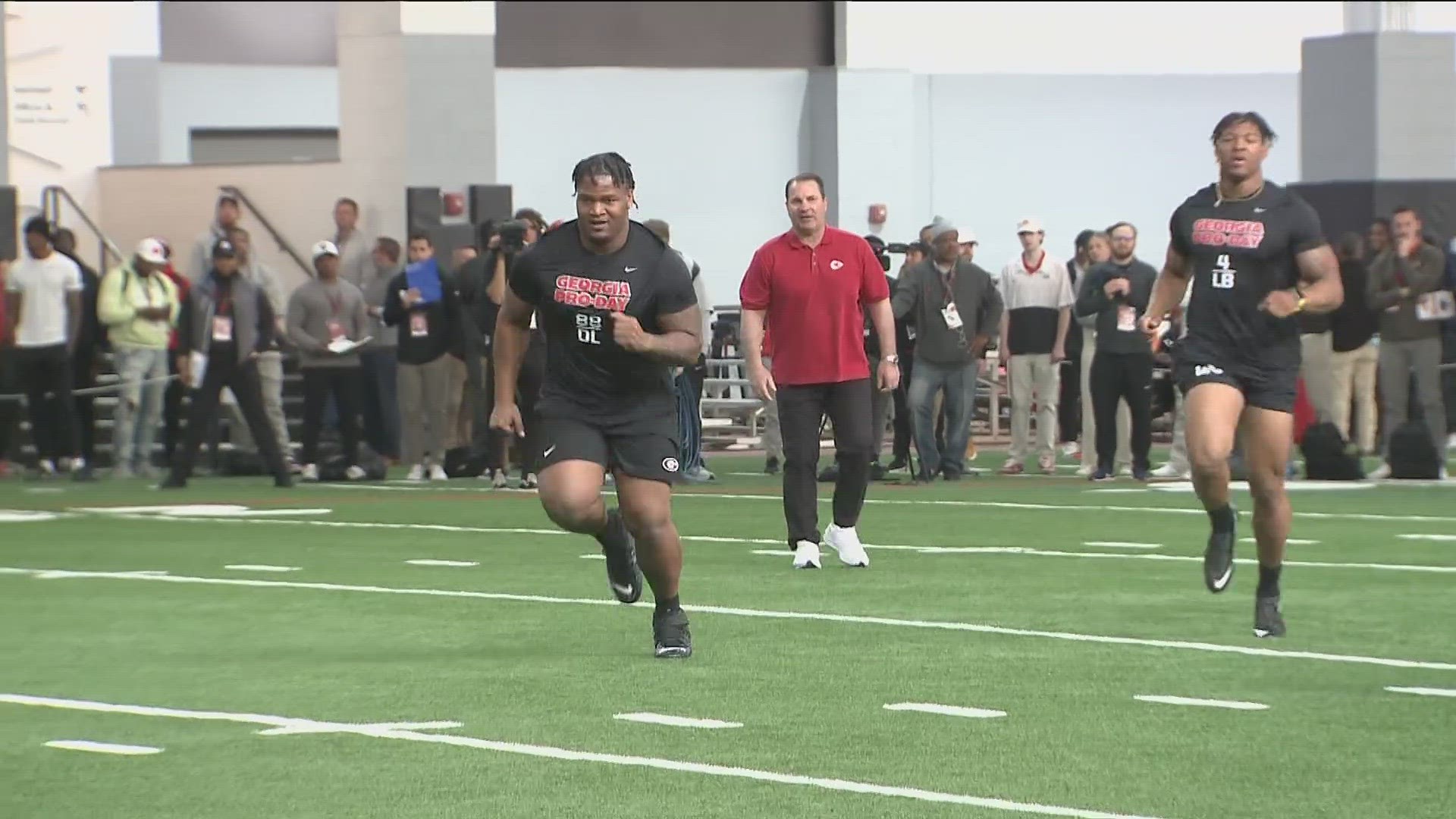 UGA Pro Day, 1st look at Jalen Carter in on-field drills