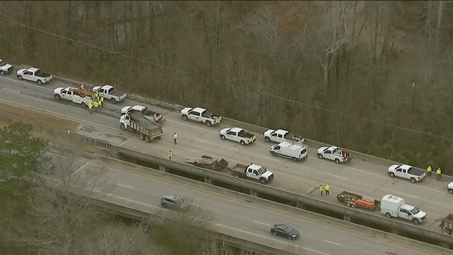 ​Authorities said the Morning Creek Bridge sustained damage and it is expected to be closed through Saturday afternoon.