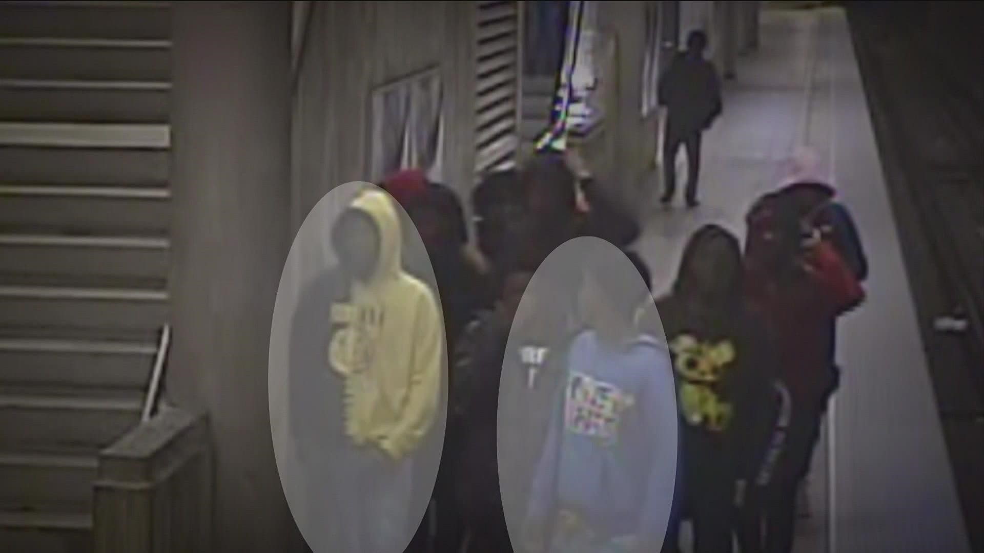 Police said the boys highlighted in the video are those suspected to be behind the shooting.