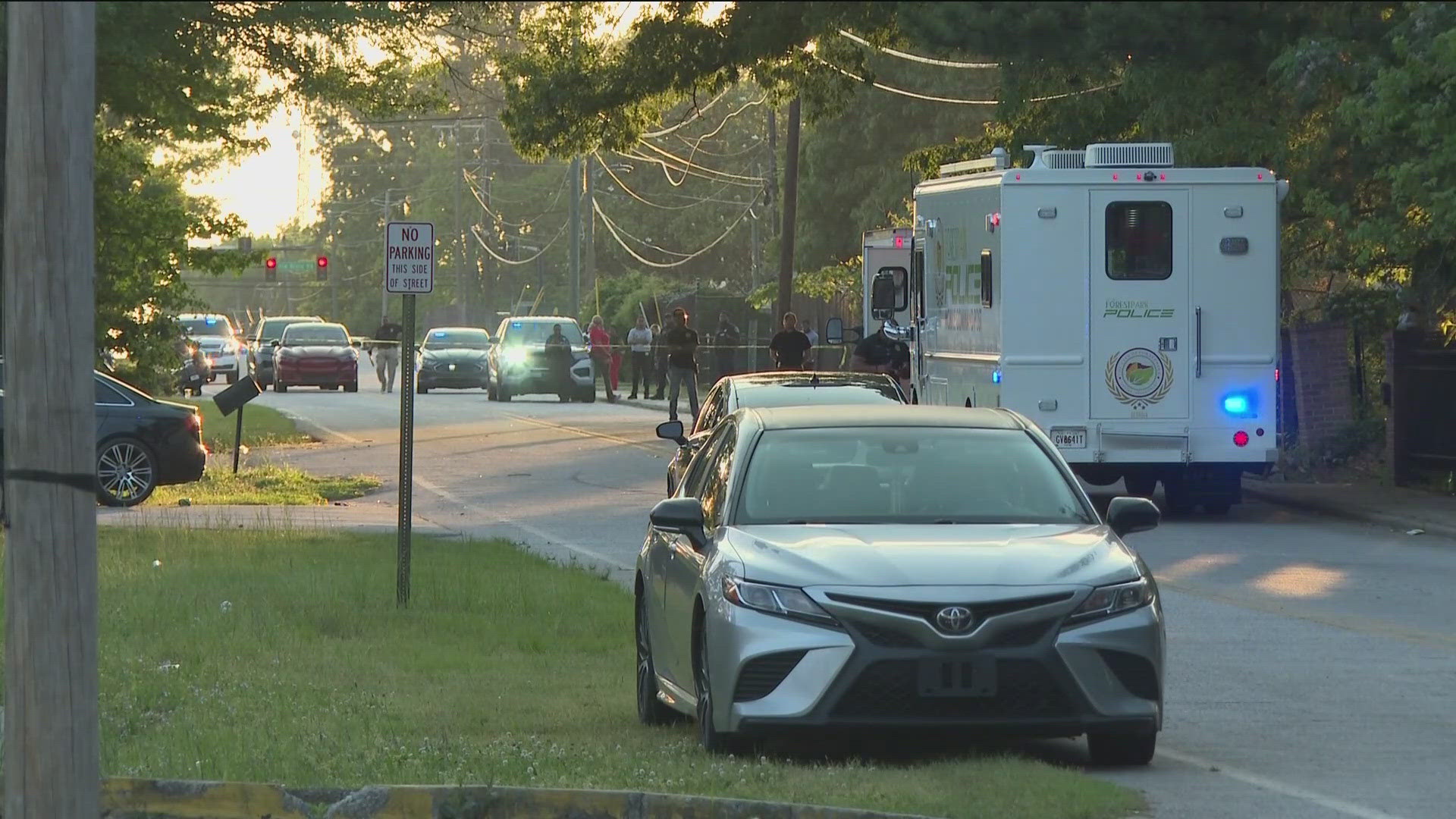 Investigators said the shooting appears to have happened during a motorcycle gathering or party at a local mechanic shop. 