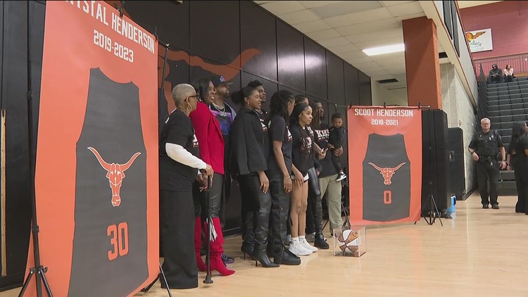 Georgia high school basketball phenoms Scoot Henderson, sister Crystal have jerseys retired
