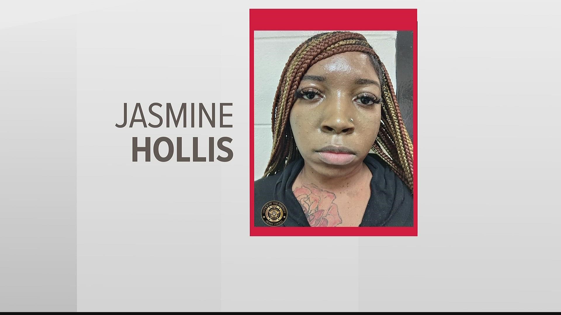 Police announced the suspect, 23-year-old Jasmine Hollis, is now facing three counts of aggravated assault and is currently in custody in the Henry County Jail.