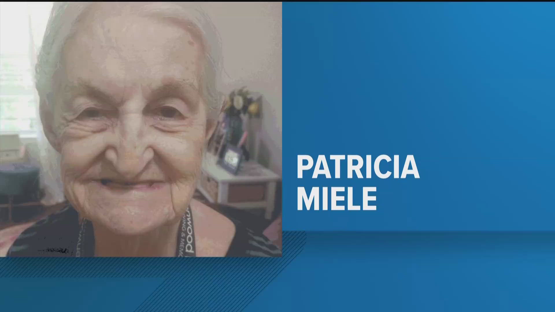 89-year-old Patricia Miele was found dead in a pond near the assisted living facility she went missing from.