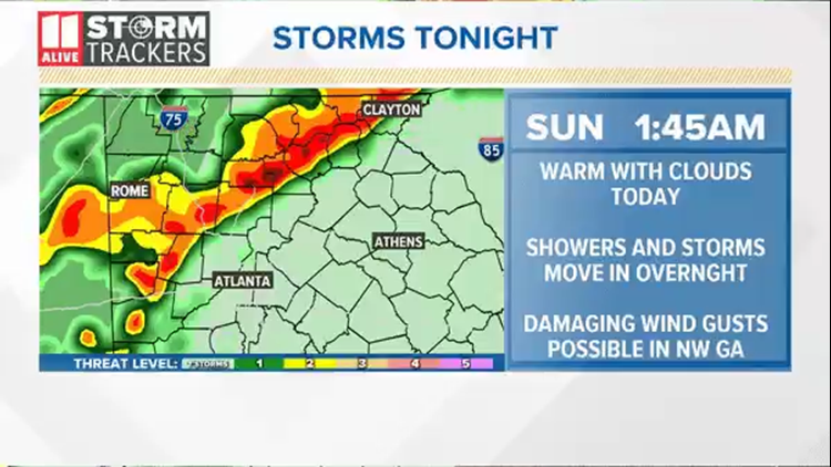 Strong to severe storms possible overnight | 11alive.com