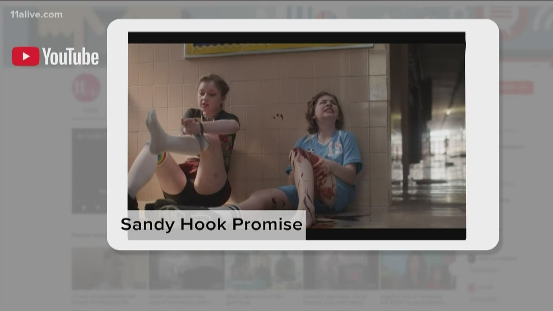 The 'Back-to-School Essentials' PSA from Sandy Hook Promise contains graphic content and may be difficult for some to watch.