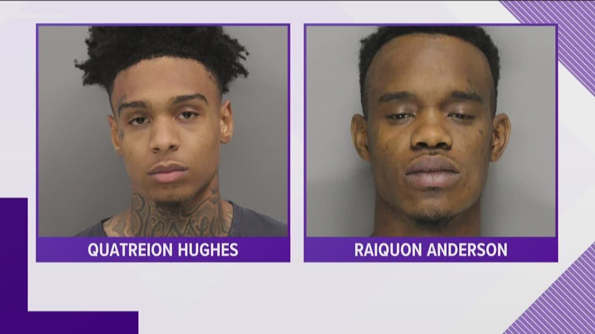 Quatreion Hughes of Toney, Alabama, 19, and Raiquon Anderson, 21, of Huntsville, Alabama were arrested