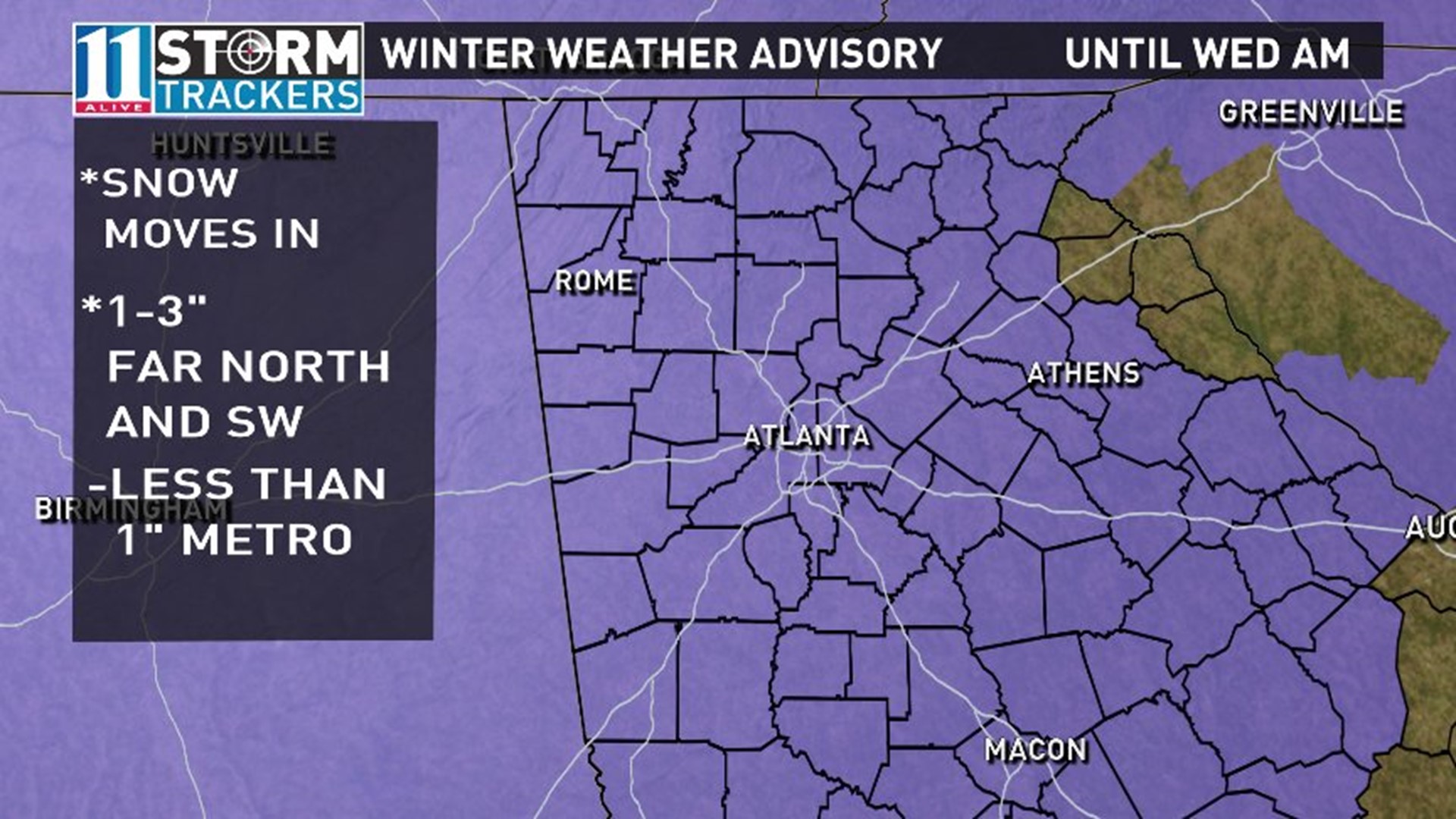 Snow Timeline When to expect snowfall in metro Atlanta