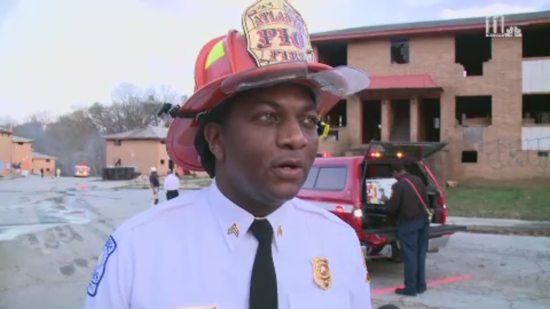 Atlanta Fire Sgt. Cortez Stafford confirmed one building collapsed and another was damaged in the blaze.