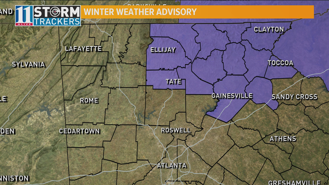 TIMELINE | When to expect freezing rain and sleet Sunday | 11alive.com