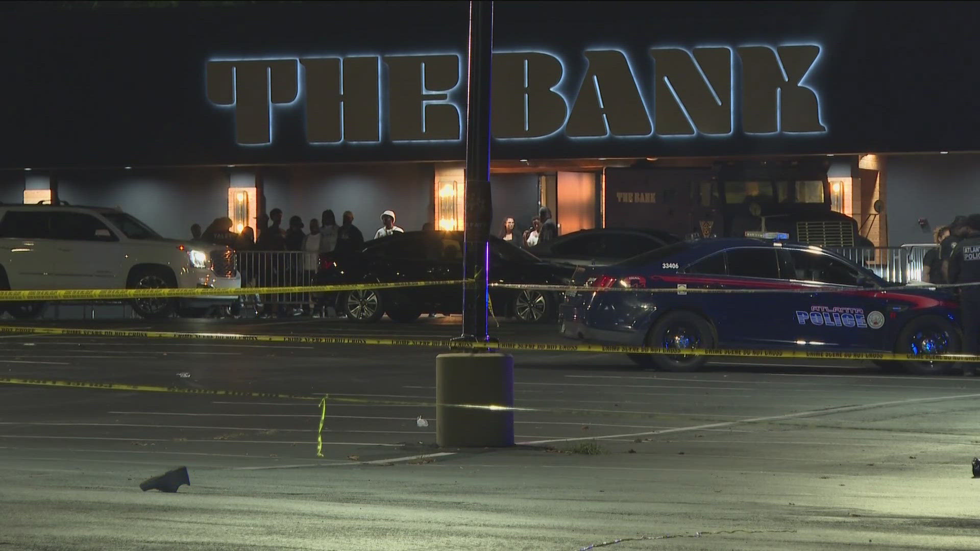 Three people were shot and injured overnight outside a nightclub on Donald Lee Hollowell Parkway, according to Atlanta Police.