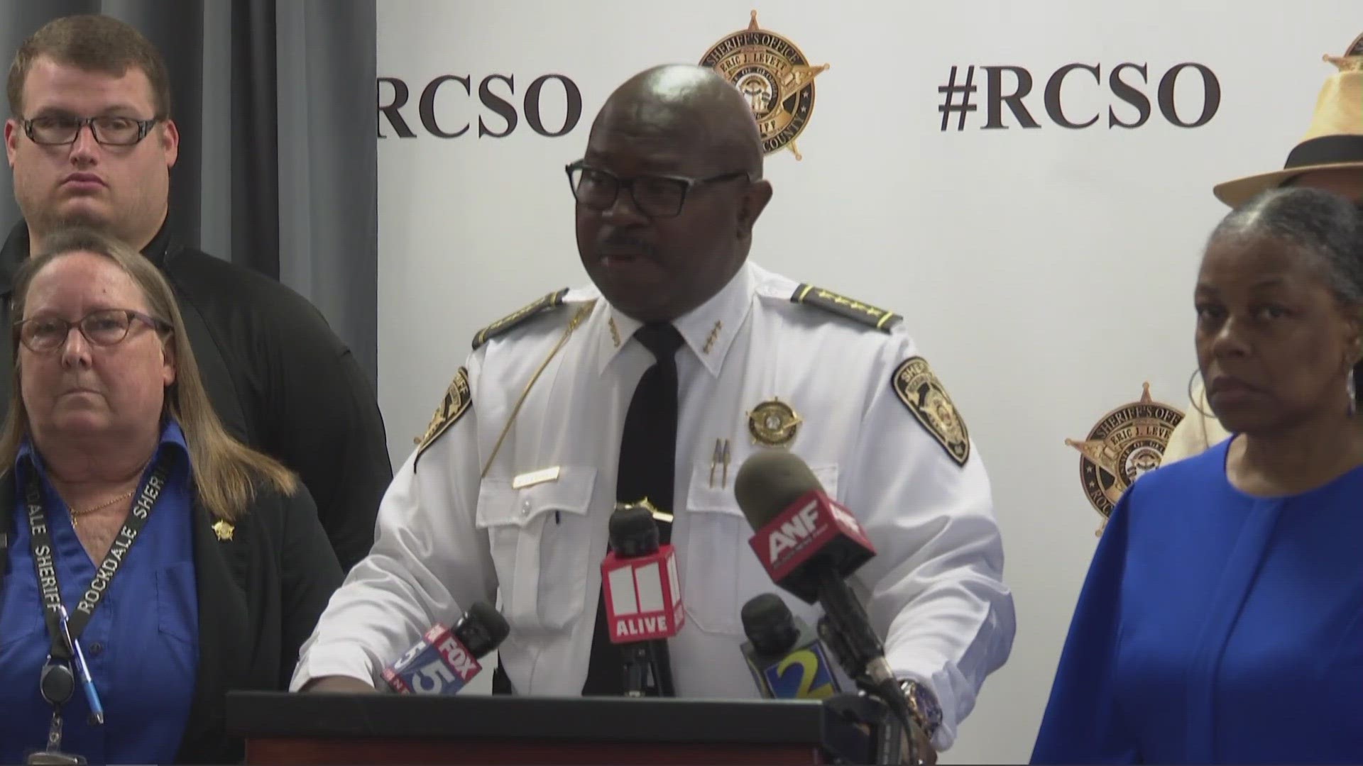 Authorities with the Rockdale County Sheriff Office and members of Imani Roberson's family spoke during a press conference on Wednesday.