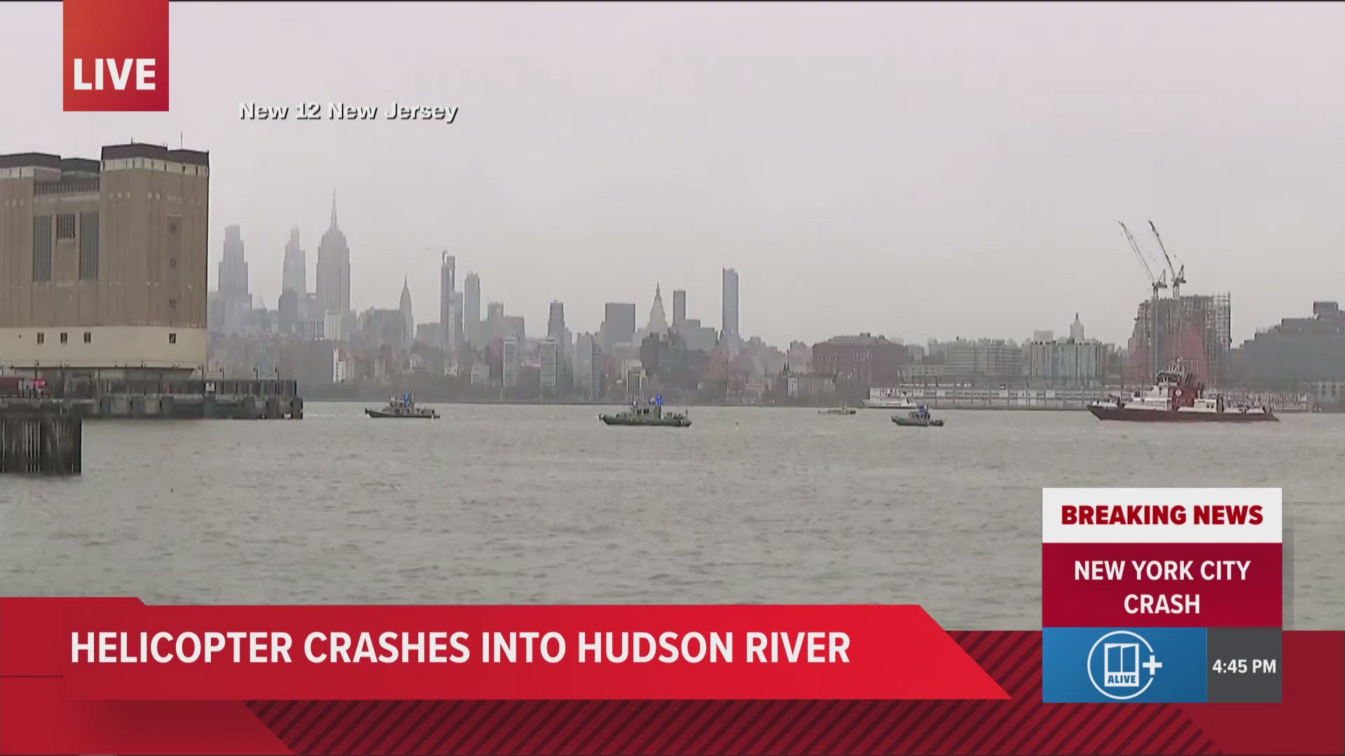 A helicopter crashed Thursday into the Hudson River off Manhattan, authorities said.