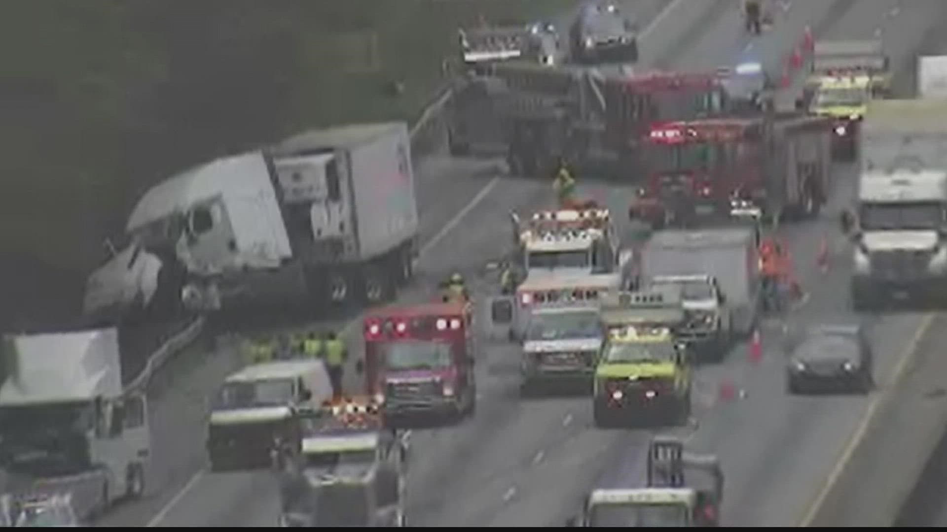 I 285 traffic DeKalb County 5 taken to hospital after wreck | 11alive.com