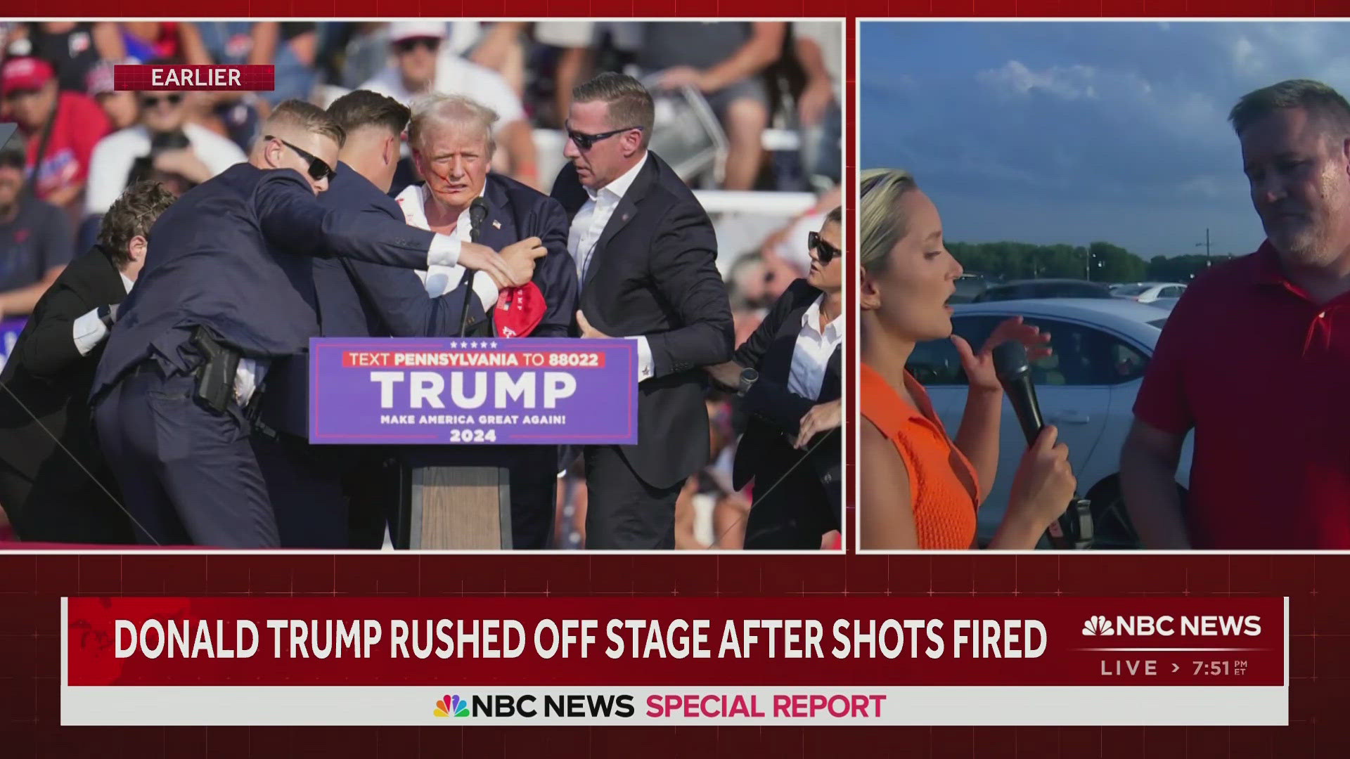 'It's shocking' | Man says multiple shots were fired at Donald Trump ...