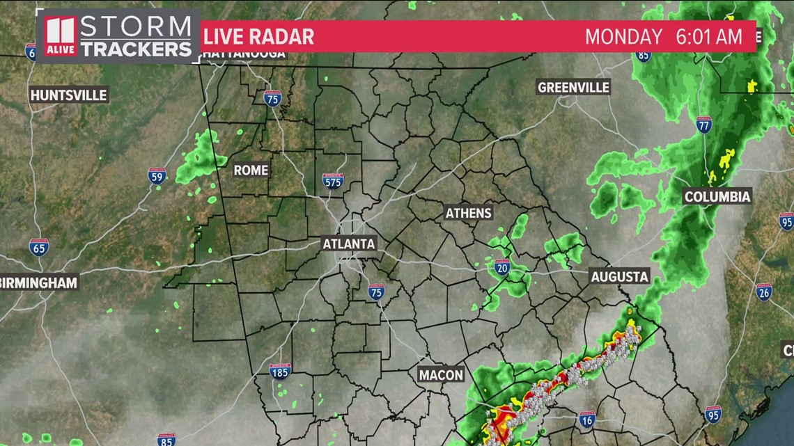 Dry air moves in as showers move out in metro Atlanta | 11alive.com
