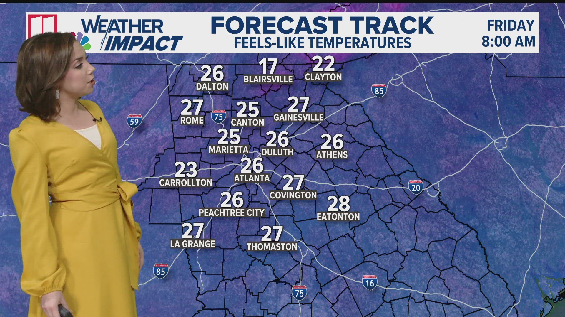 Cold and breezy conditions last through the overnight