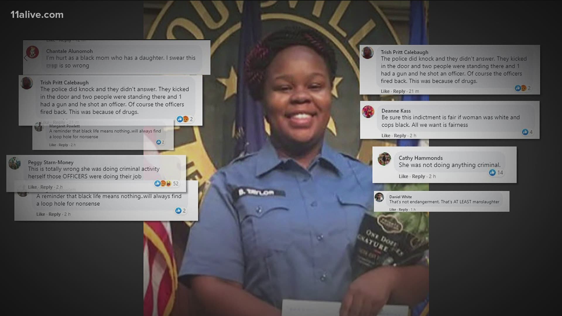 A Kentucky grand jury announced charges against a former Louisville police officer in the Breonna Taylor case, but the charges were not for her death.