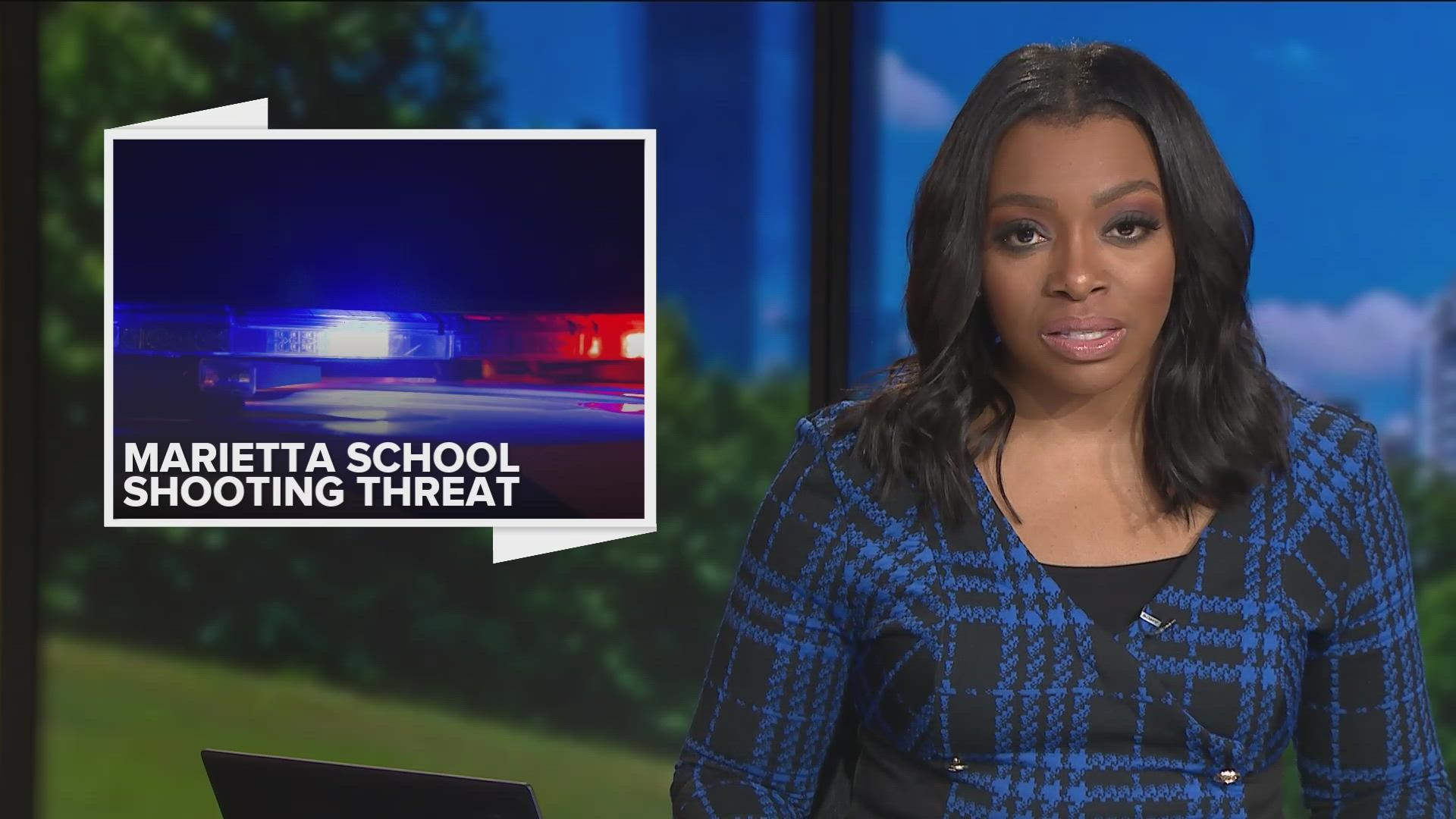 School officials said the threat was made by a student, who is now being reprimanded.