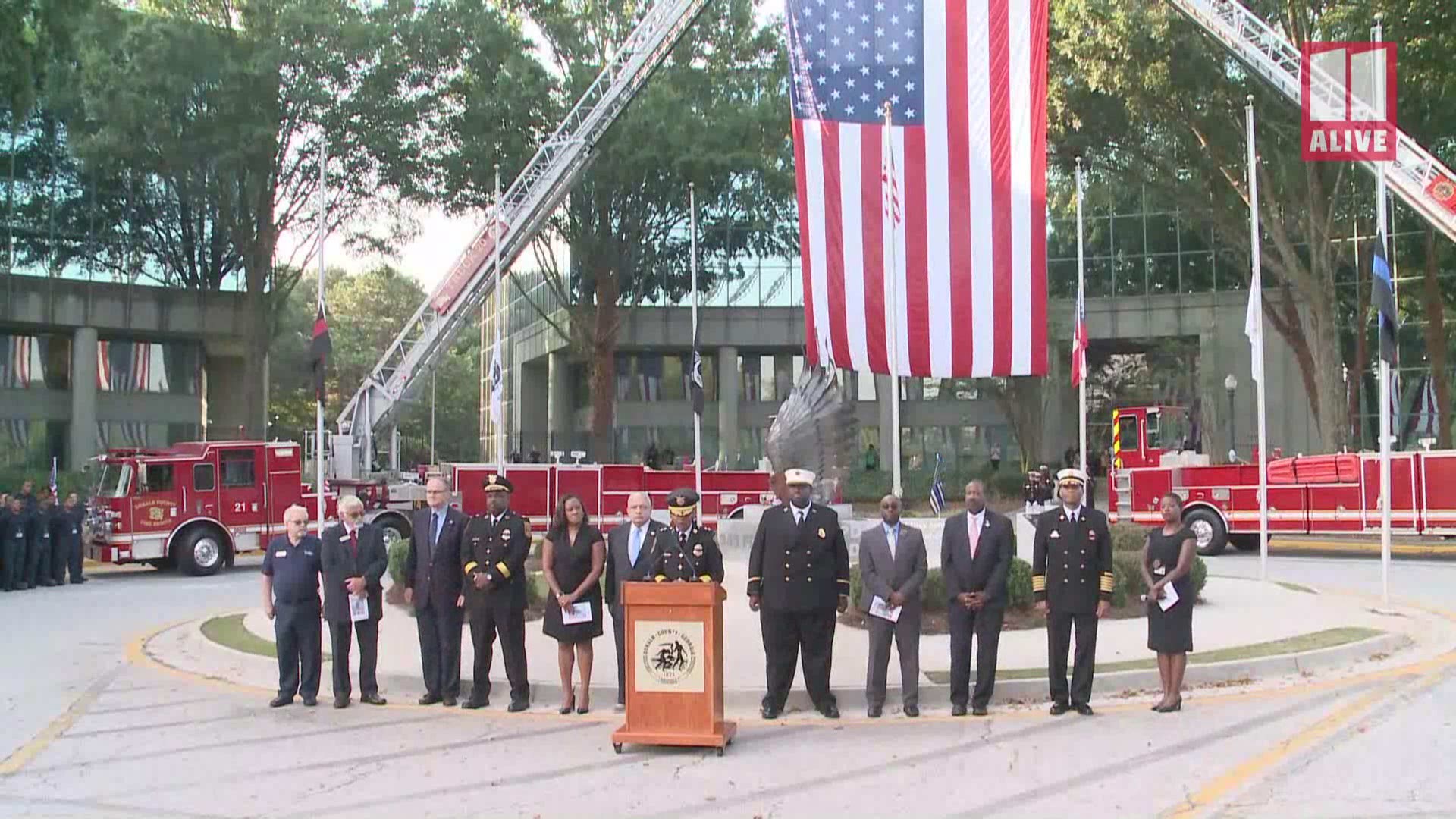 The ceremony was held at the DeKalb County Police headquarters on Wednesday.