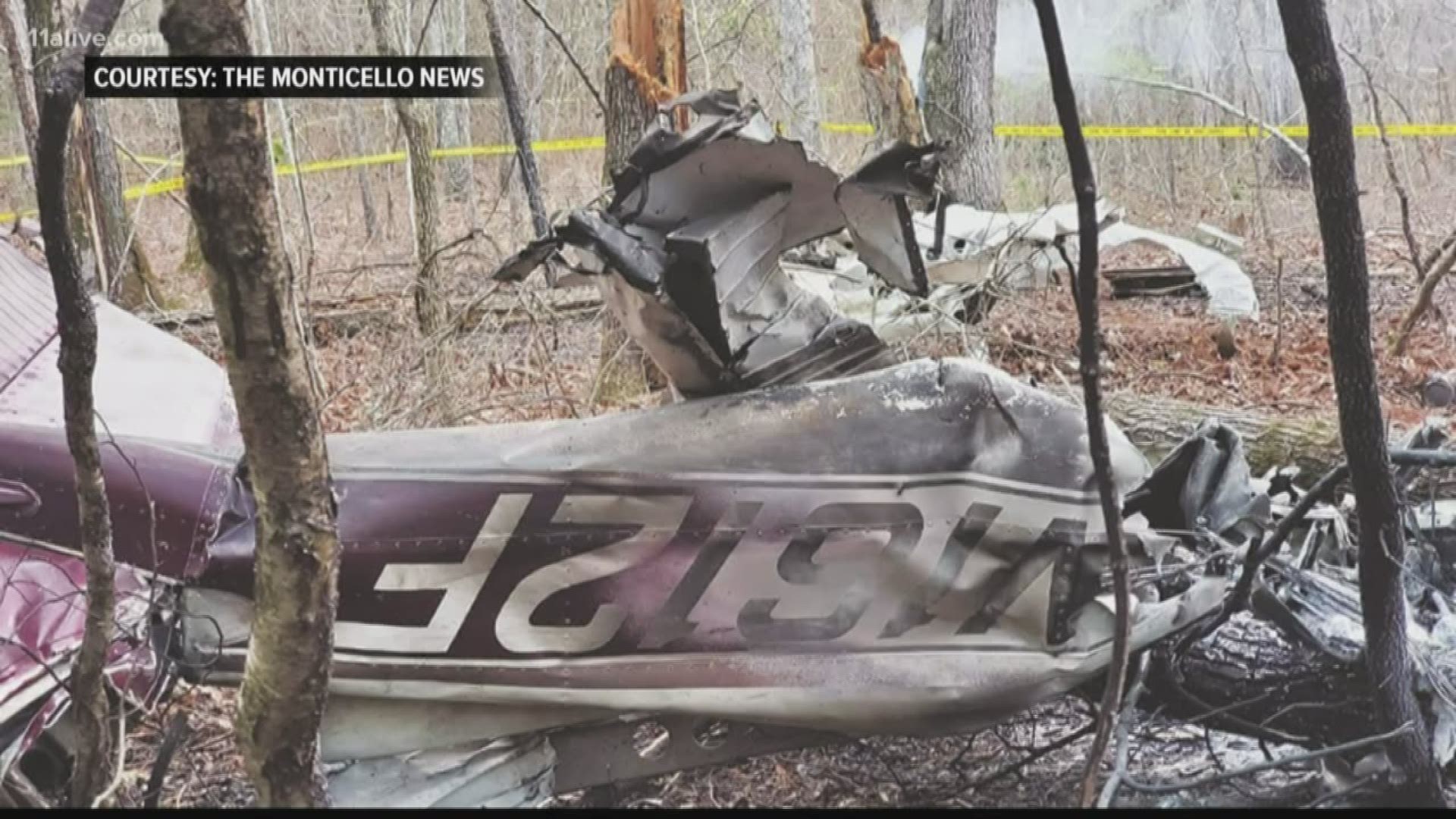 A Cessna 172 crashed in a wooded area at around 3 p.m. Monday.