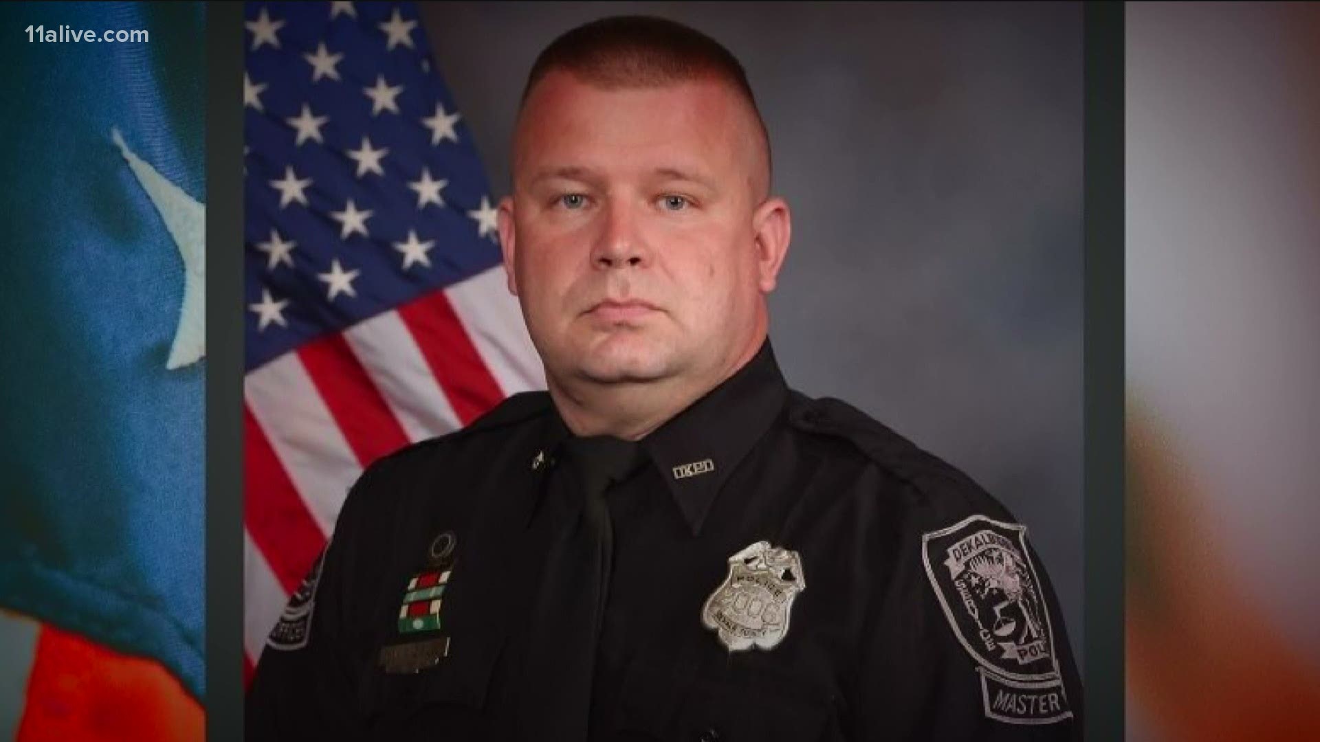 The officer was killed in the line of duty on Saturday morning.