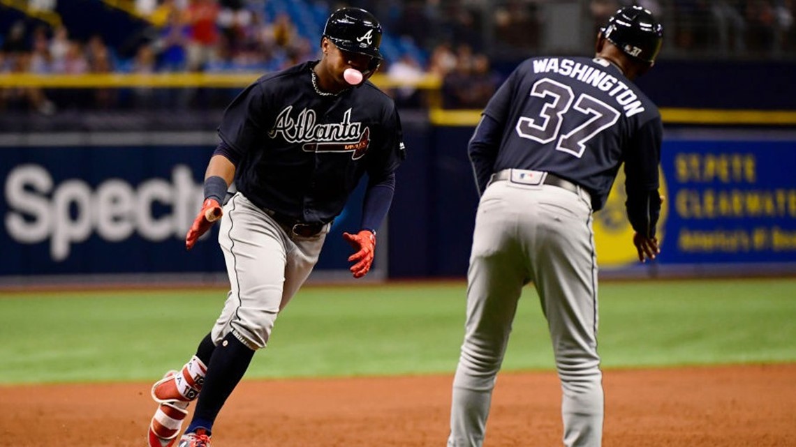 Atlanta Braves' Ronald Acuna Jr. leaves game with ankle injury