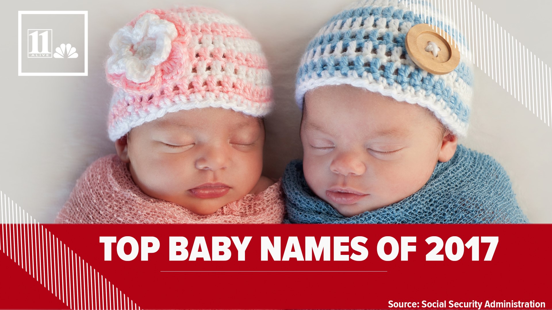Top baby names in for 2018, 2008, 1998, 1988, 1978, 1968